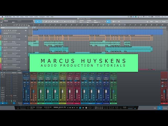 Prepping a Session For Mixing In PreSonus Studio One