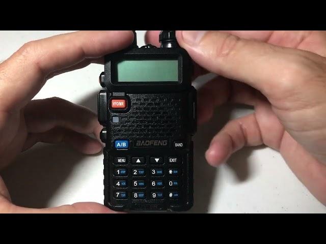 BAOFENG UV-5R | Adjust Voice Operated Transmission (VOX)