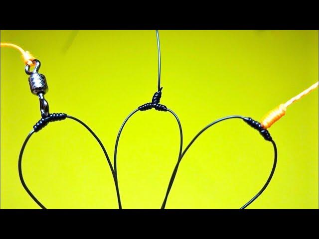 Top 3 how to tie the leashes so they don't get confused | hook lead | fishing knots