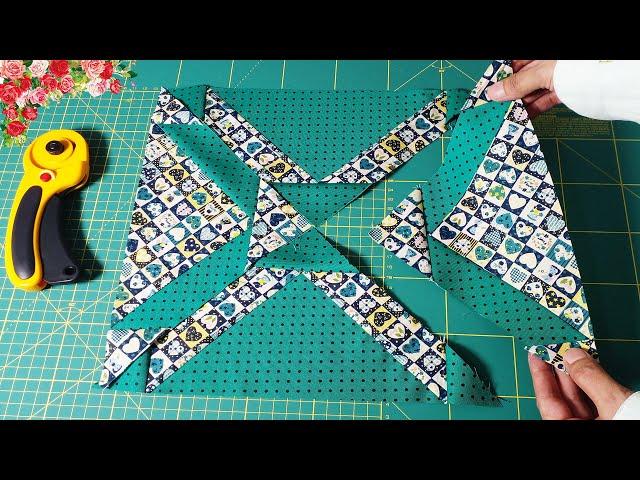 New patchwork trick with beautiful pattern | Easy Sewing