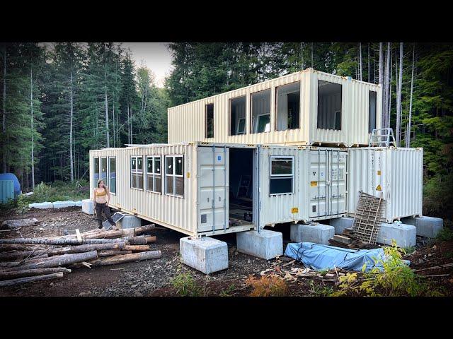 SHIPPING CONTAINER HOME - WINDOWS IN | EXPENSIVE SMOKED SALMON & WOOD, I Make It FOR FREE -  Ep.175