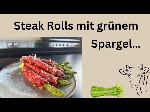 Steak Rolls mit grünem Spargel und Frischkäse | Ribeye Rezept auf dem Grill #olesbbq