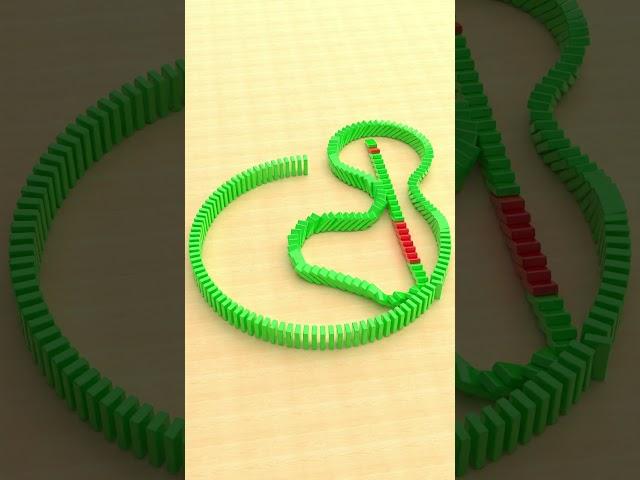 1 200 Colorful Dominoes Loop animation V18 #dominoesshorts #satisfying #dominoes