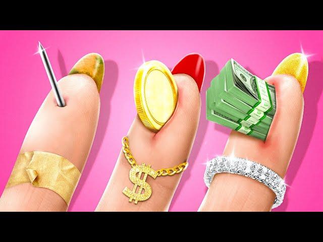 Rich VS Poor Outfit Challenge: Amazing Fashion Tricks by 123 GO! GLOBAL