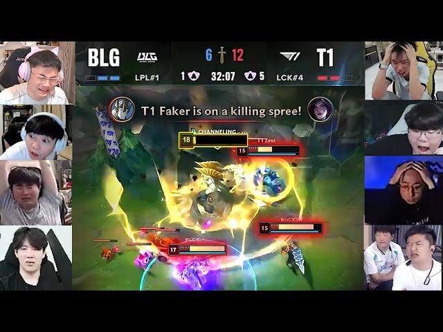 CN Streamers Reaction : FAKER Galilo Destroying BLG at WORLD 2024