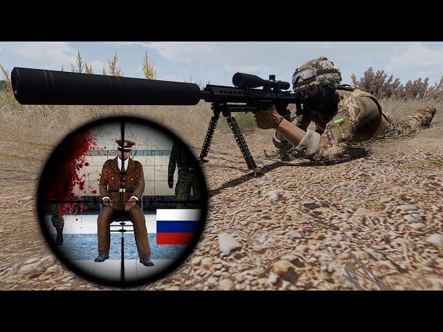 unconscious death Russian general is killed by a first-class sniper from Ukraine. - ARMA3