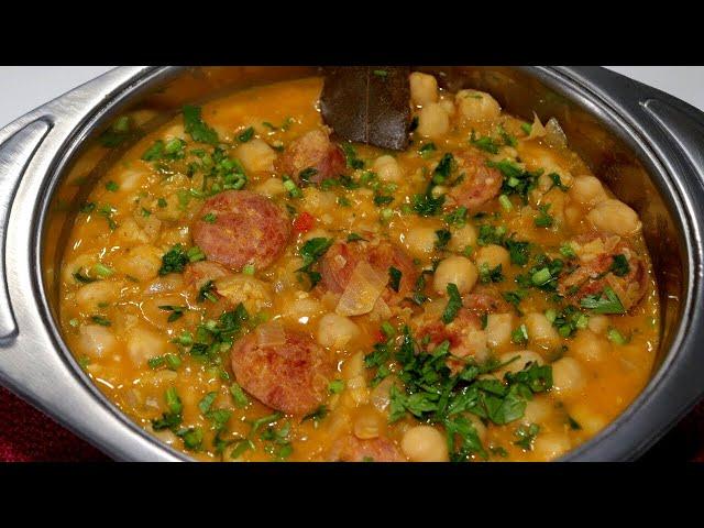 ENSOPADO DE GRÃO DE BICO.RECEITA QUENTINHA, FÁCIL E SABOROSA.