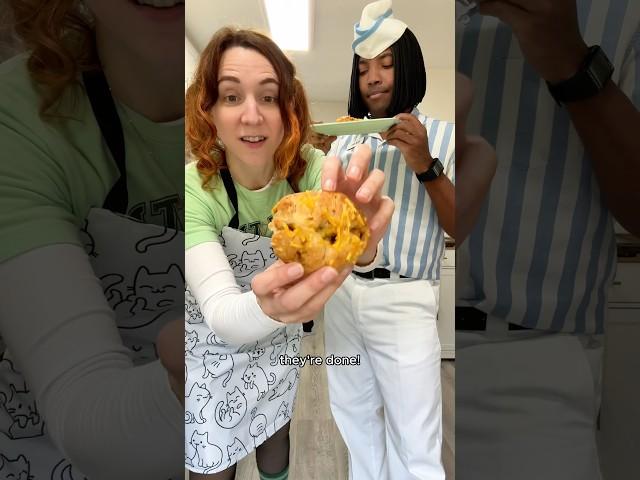 Ed tries VEGAN breakfast bombs  ​⁠@ItsGoodBurgerEd #funny #vegan #plantbased #breakfast #goodburger