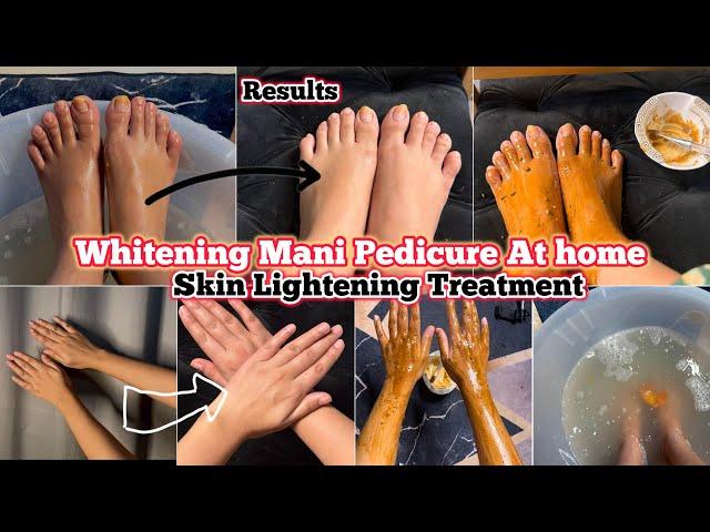 Hand & Foot Whitening Manicure & Pedicure at home | Live Results Tan Removal Treatment