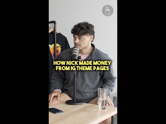 How Nick made money from Instagram theme pages #shorts