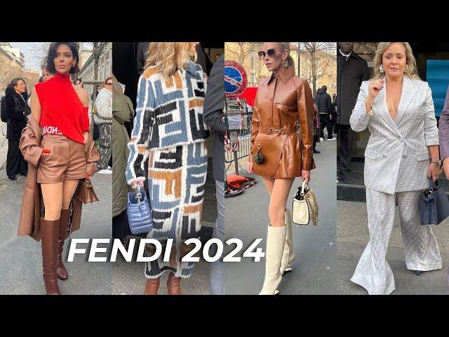 FENDI STREET STYLE FALL- WINTER 2024 | SPRING OUTFITS TRENDS MILAN FASHION WEEK 2024