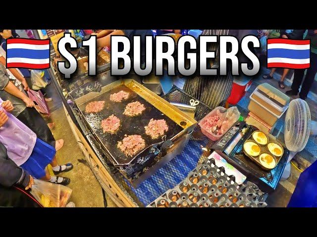 Would You Try This $1 Burger? | Bangkok, Thailand