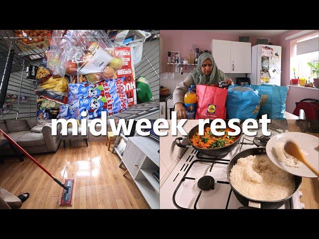 grocery shopping, cleaning & dinner prep - midweek reset routine