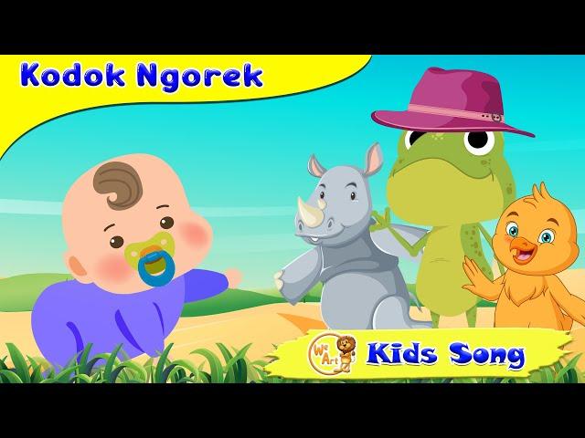 Lagu anak anak - Kodok ngorek - animasi bebek, ayam dan kucing lucu  // WE ART KIDS SONG