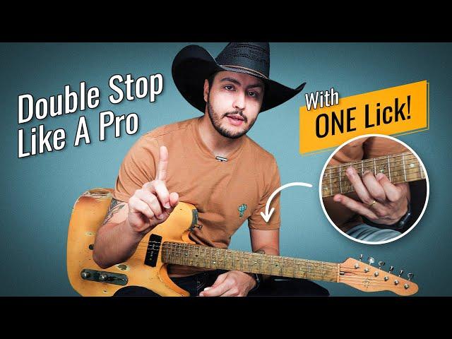 Country Guitar Lesson - Double Stop Like A Pro With ONE LICK