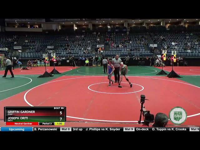Griffin Gardner vs Joseph Oriti 2021 GS State D4 90 Champ Rd 1