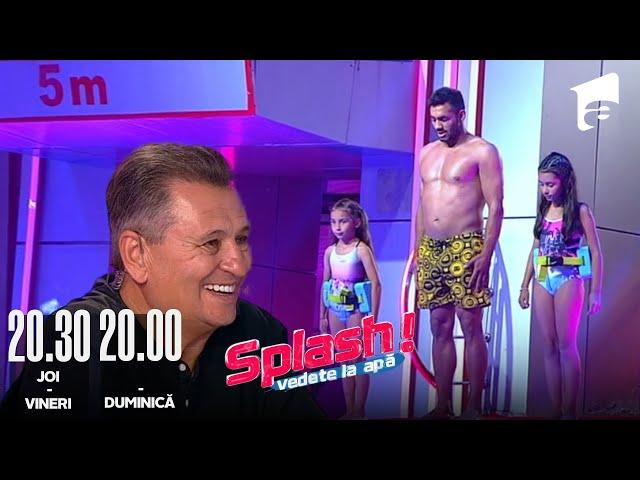 Bănel Nicoliță și fețițele sale au sărit împreună la Splash! Vedete la Apă! 