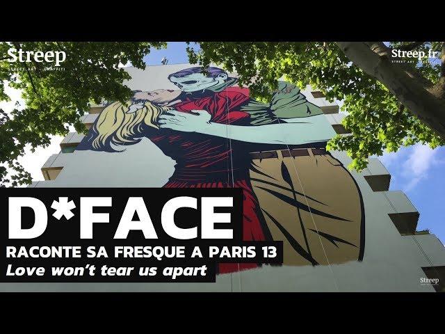 DFace his wall in Paris 13th - "Love will not tear us apart"