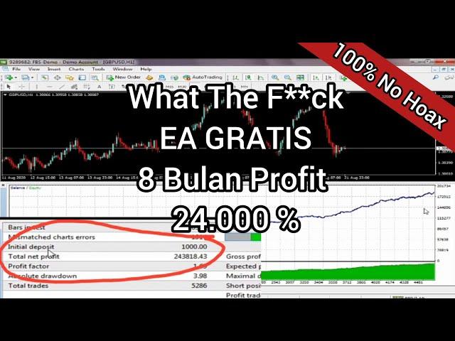 Free Forex Robot Profit 24,000 % For 8 Months, No Cheats ️