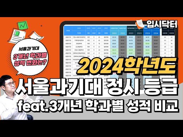 2024 서울과기대 정시등급(+3개년 학과별 성적비교)