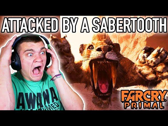 ATTACKED BY SABERTOOTH TIGER! Farcry Primal Ep.1 - Kendall Gray