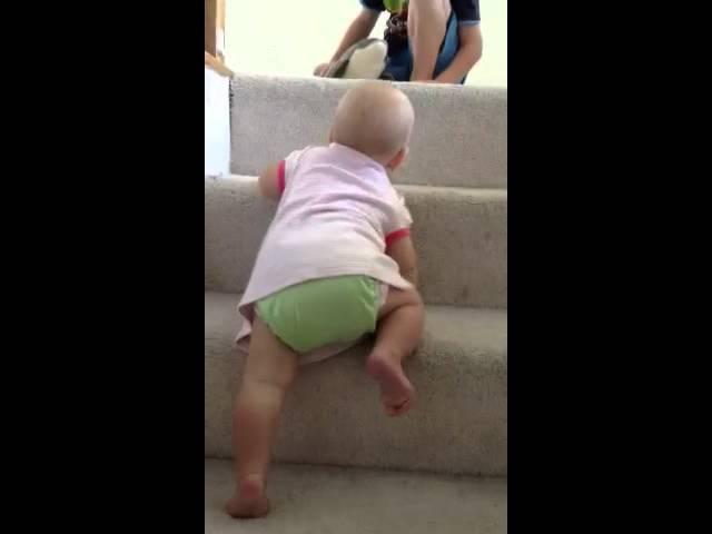 Sara Beth Climbing House Stairs