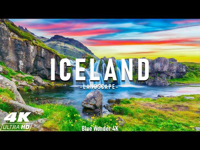 Iceland 4k - Relaxing Music With Beautiful Natural Landscape - Amazing Nature