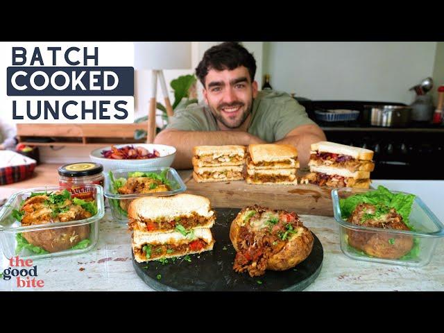 EASY HIGH PROTEIN BATCH COOKED PACKED LUNCHES | meal prep for building muscle!