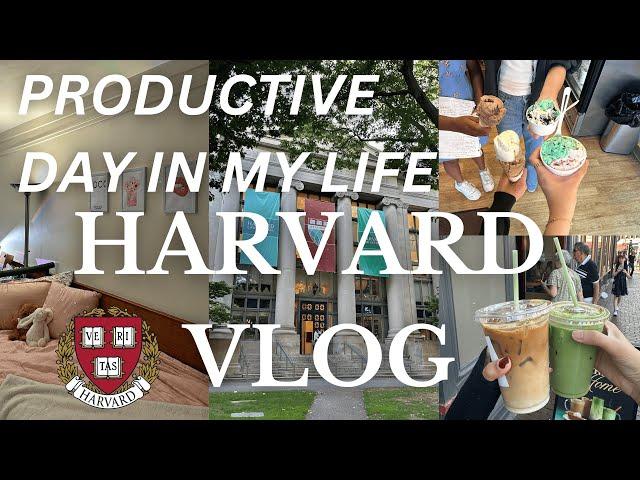 HELAINE at HARVARD ep 1  productive day, college life, study motivation, yummy eats, gym & classes