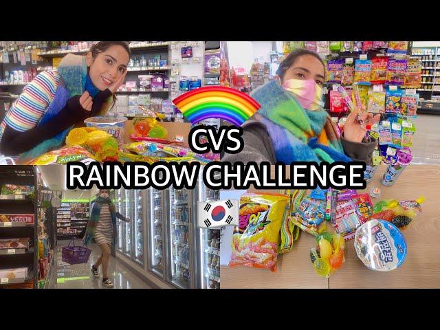 CVS RAINBOW CHALLENGE | shopping ️ + food #Clovia