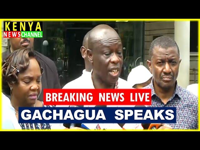 LIVE - Gachagua BREAKS SILENCE from Hospital after impeachment