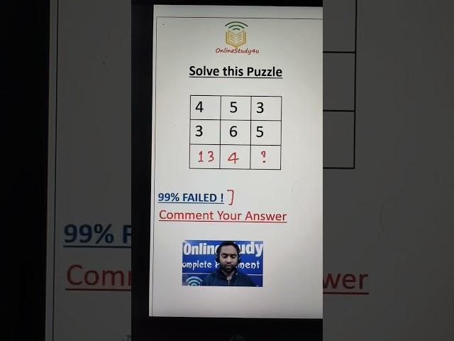 99% is failed to answer this Infosys puzzles. Can you solve ? @OnlineStudy4u