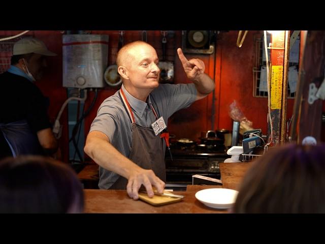 French Street food stall vendor opened in Fukuoka by a man from France who moved to Japan.