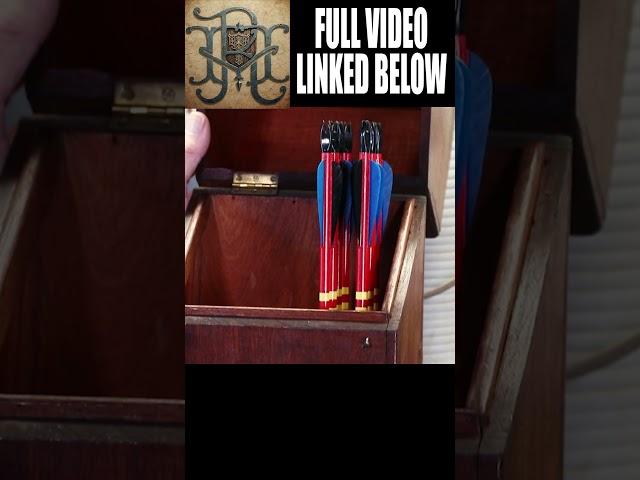 Arrow Box for longbow arrows in an antique Ascham #arrows