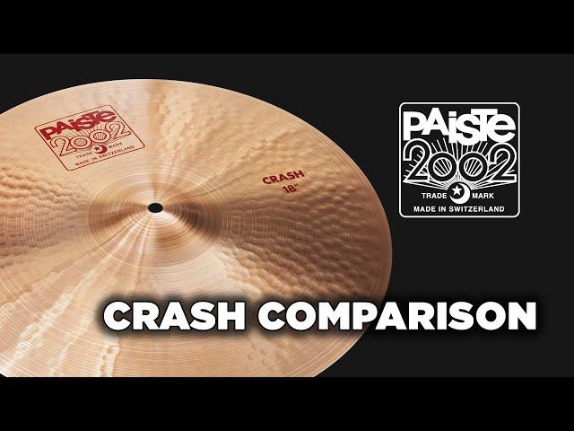 PAISTE CYMBALS - Comparison (2002 Crashes)