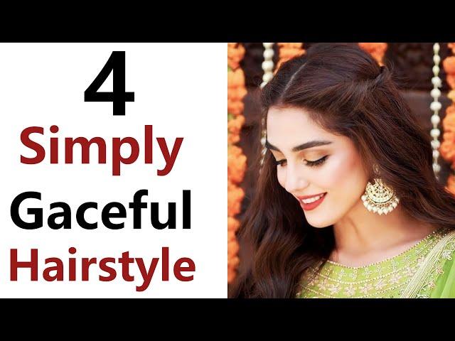 4 Simply Graceful hairstyle - New hairstyle 2023 with kurti | easy hairs | pony