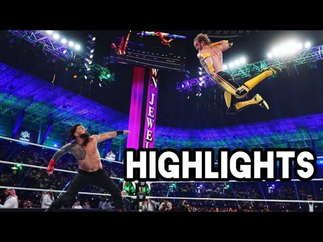 Roman Reigns vs Logan Paul WWE Crown Jewel 2022 Highlights