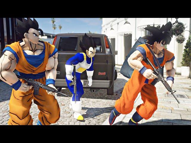 GOKU ASALTA LA JOYERIA DE MONDONGO | DRAGON BALL GTA V - eldanber