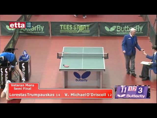 Nationals - Veteran Men's Singles Semi-final - Lorestas Trumpauskas v Michael O'Driscoll