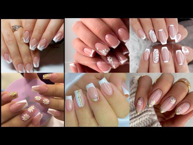 Top 41 Trendy French Nail Art Ideas # Different style Nail Art # Quick And Easy 