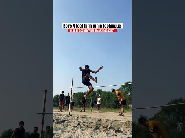 CPO-SI BOYS 4 FEET HIGH JUMP TECHNIQUE || #highjump #highjumptechnique #cpophysical #viralshorts