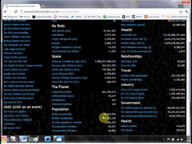 Mr Barton's Web Whizz Video 25 - Life in Numbers