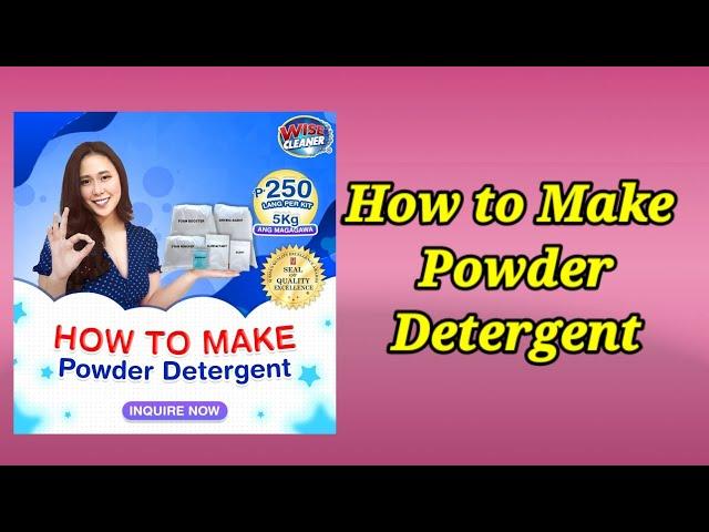 HOW TO MAKE POWDER DETERGENT | WISE CLEANER | DIY POWDER DETERGENT