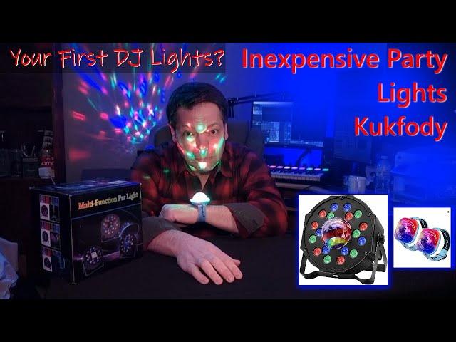 Inexpensive Party Lights, maybe your first DJ Lights.  Kukfody lights found on Amazon. Super Cheap!