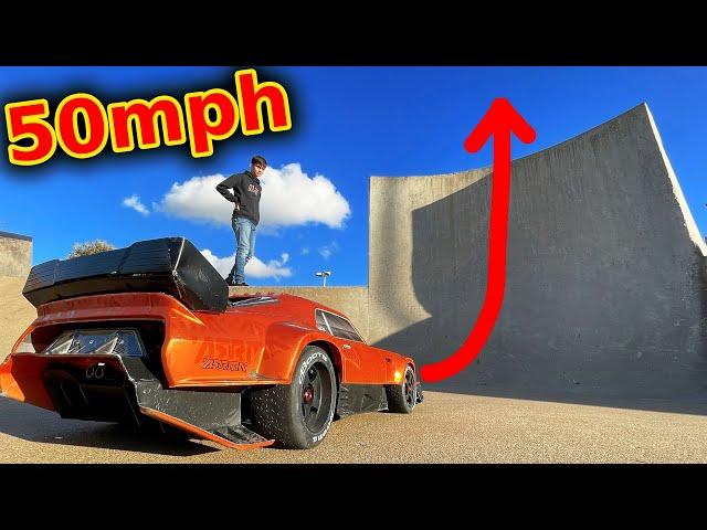 80mph RC Car VS Vertical Ramp