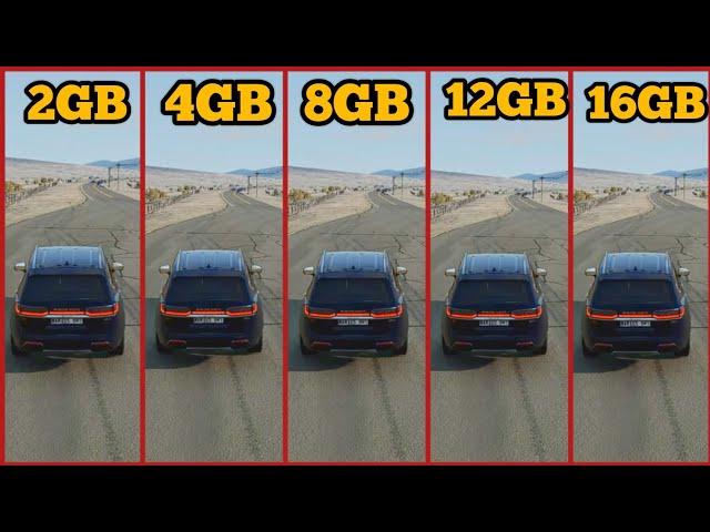 BeamNG Drive Ram Comparison 2GB VS 4GB VS 8GB VS 12GB VS 16GB