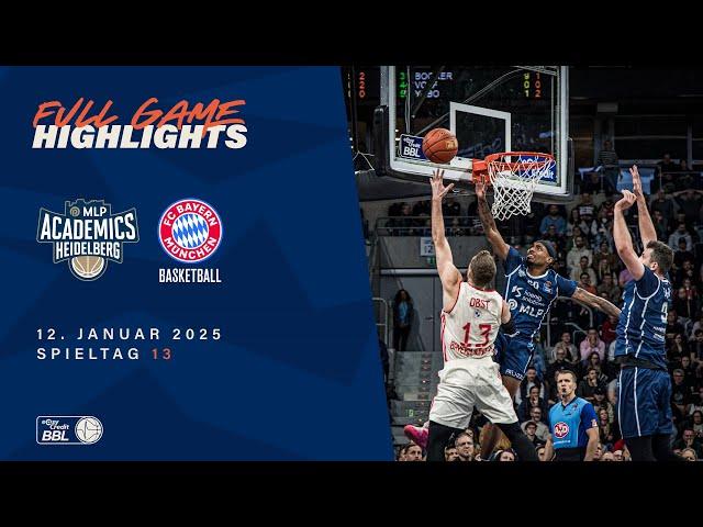 MLP Academics Heidelberg vs. FC Bayern München Basketball - Full Game Highlights - Spieltag 13