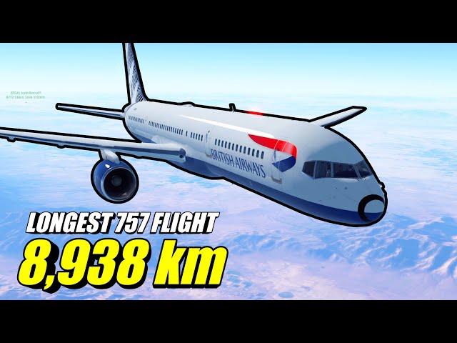 The Worlds LONGEST 757 Flight