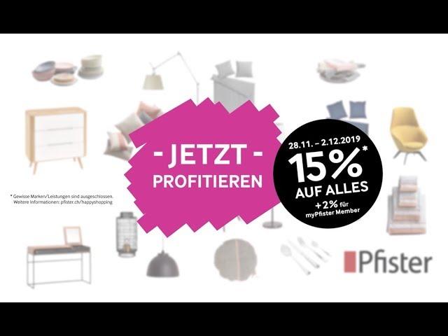 Happy Shopping Days bei Pfister