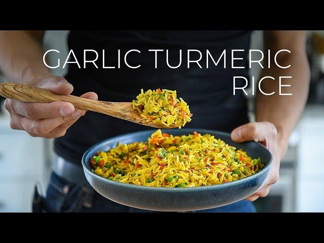 Quick Garlic Turmeric Rice Recipe for DINNER TONIGHT?